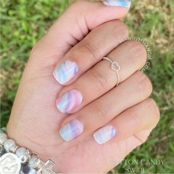 *Retired* Color Street: Cotton Candy Swirl | Pastel Pink Blue Duochrome Spring - Picture 2 of 14